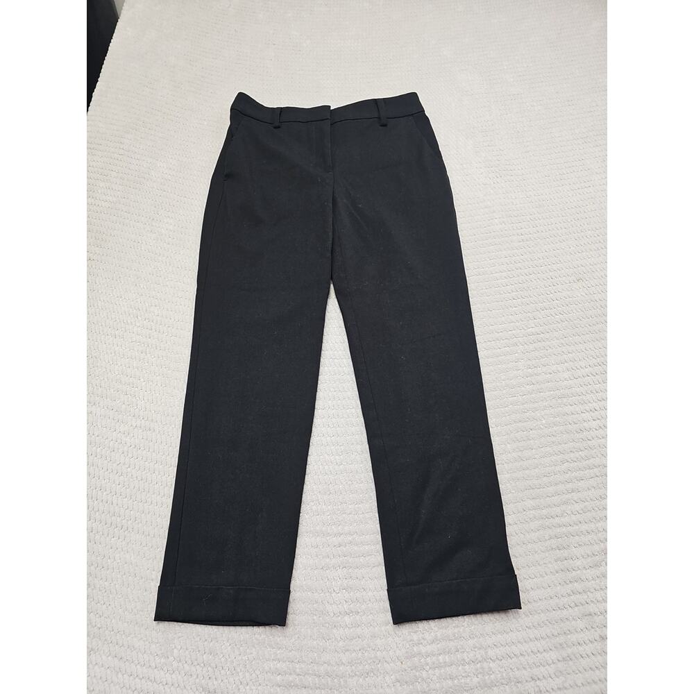 Loft Pants Womens 2 Black Mid Rise Dress Pants Straight Fit